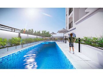 2 dormit�rios com vaga e terra�o no Bom clima 